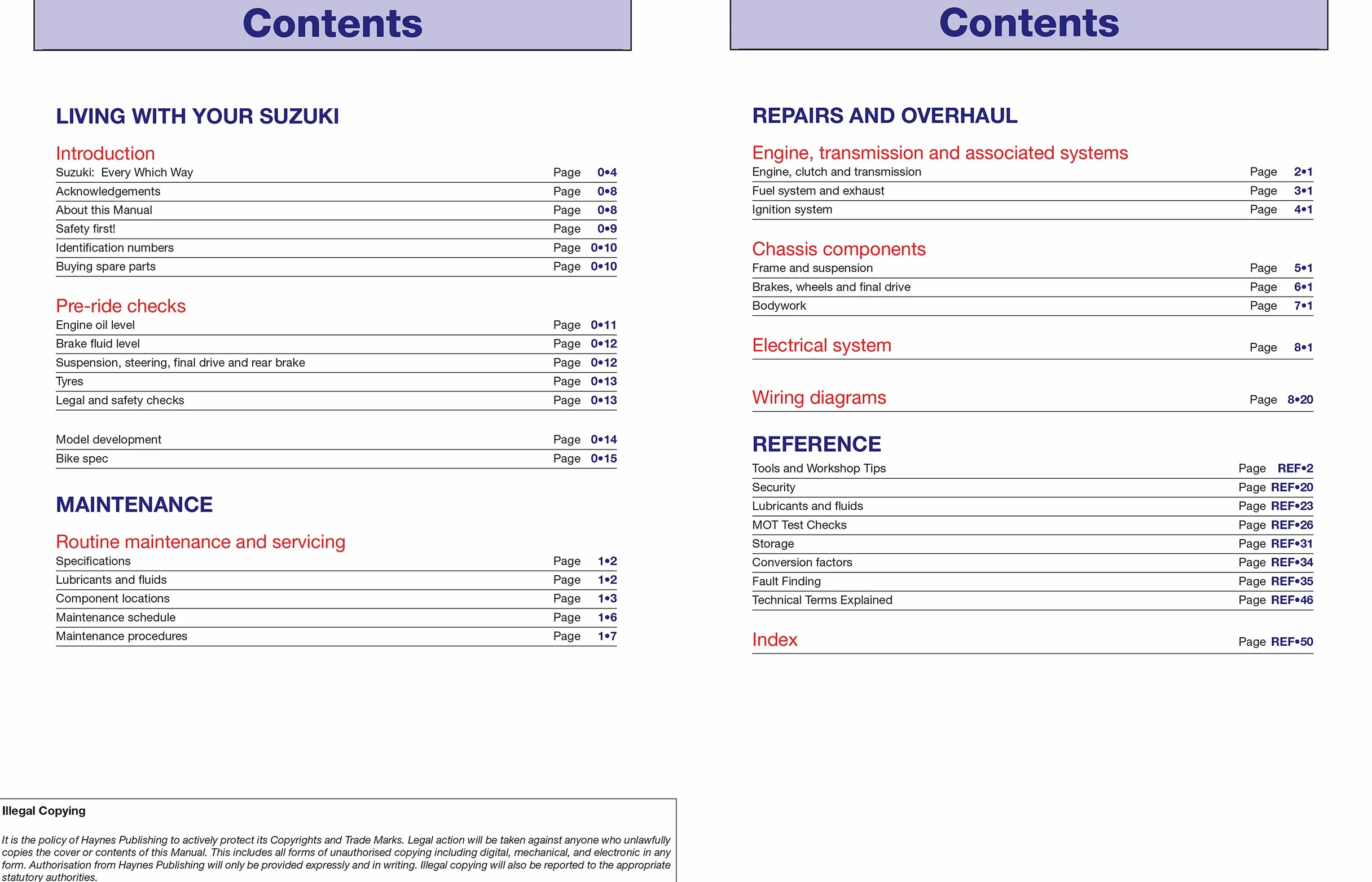 Suzuki RV125/200 VanVan (03 - 17) Haynes Repair Manual