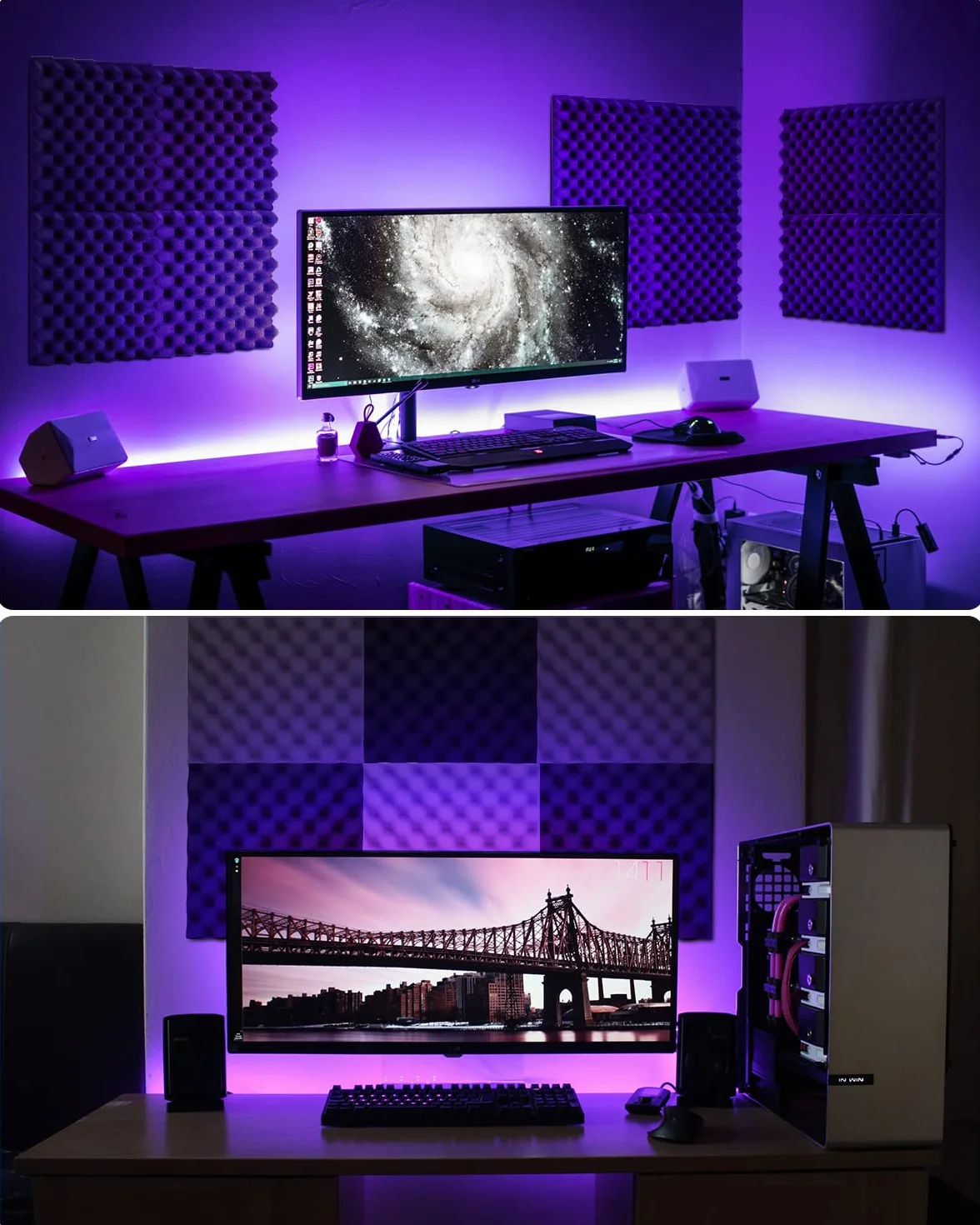 Samoprzylepne akustycznej Panele 12 sztuk Pianka akustyczna 30 x 30 x 2,5 cm Panele akustyczne do podcastów, studiów nagraniowych, biur