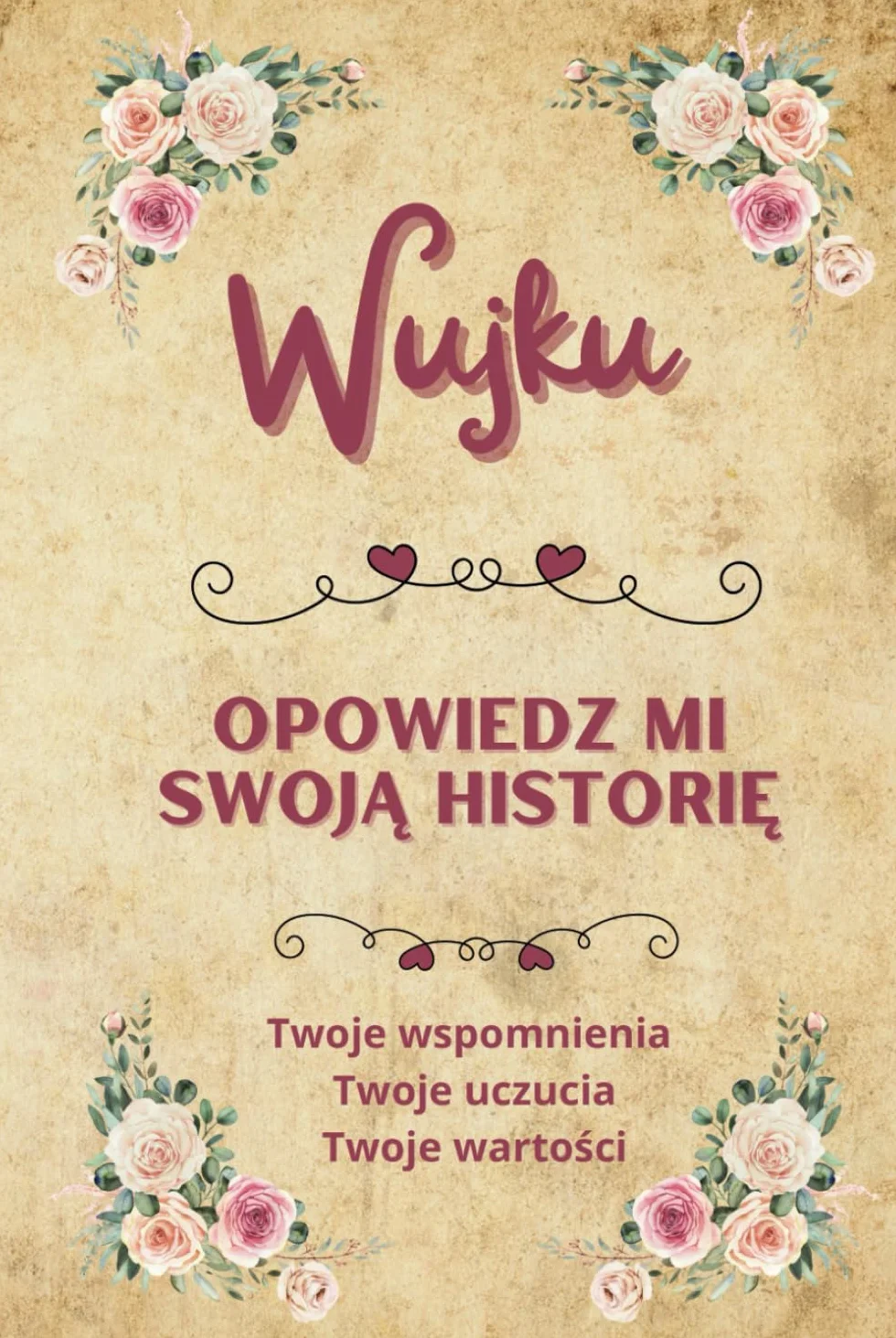 Wujku opowiedz mi swoją historię: Dziennik do uzupełnienia | Księga wspomnień do podzielenia się | Oryginalny pomysł na prezent dla wujka, na urodziny lub Boże Narodzenie