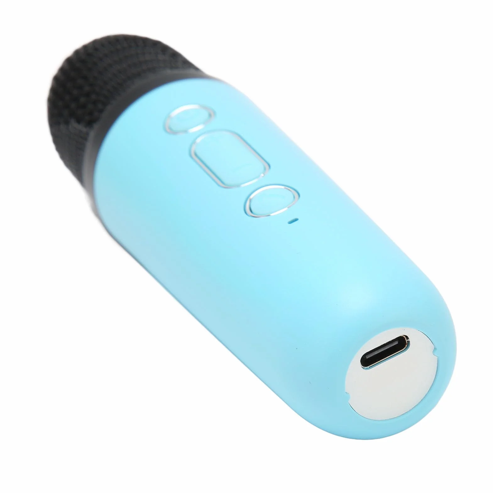 Maszyna do Karaoke, Wielofunkcyjny Dźwięk Stereo Przenośny Głośnik Bluetooth5.3, Mini Maszyna do Karaoke z 2 Mikrofonami Bezprzewodowymi do Domu, Imprezy, KTV (Niebieski)