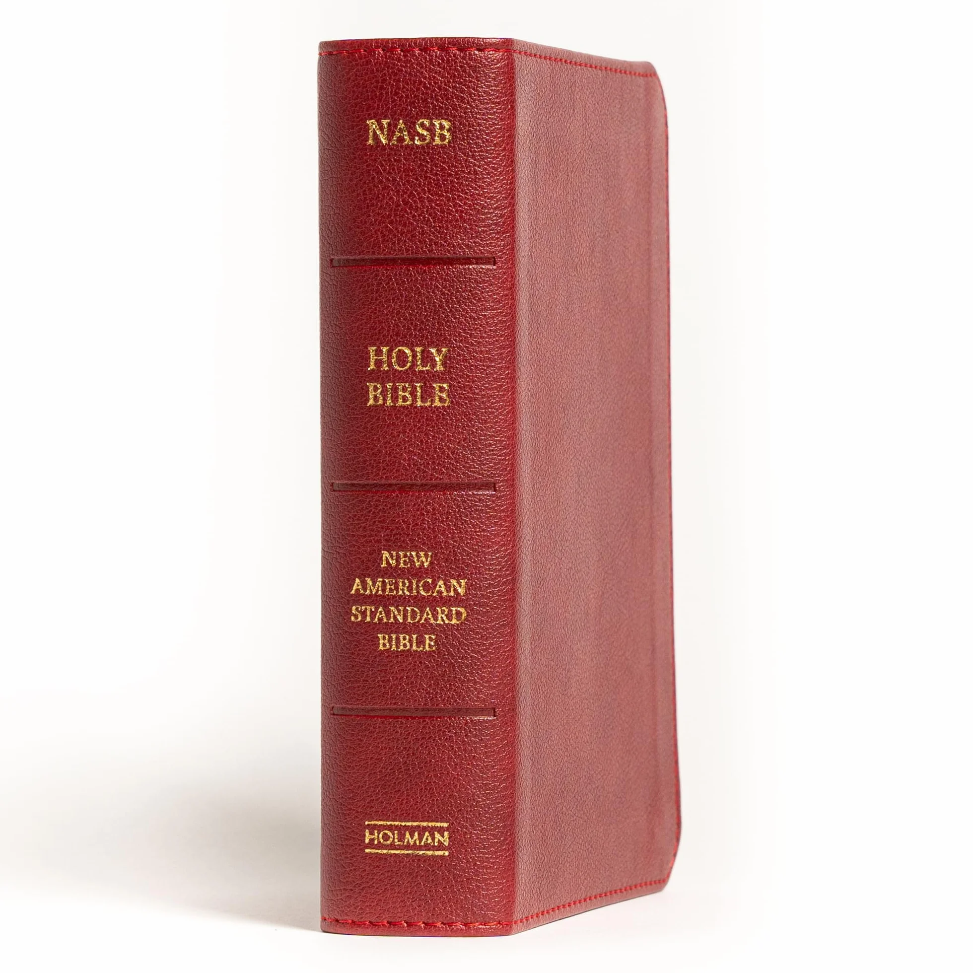 NASB Large Print Compact Reference Bible, Burgundy Leathertouch