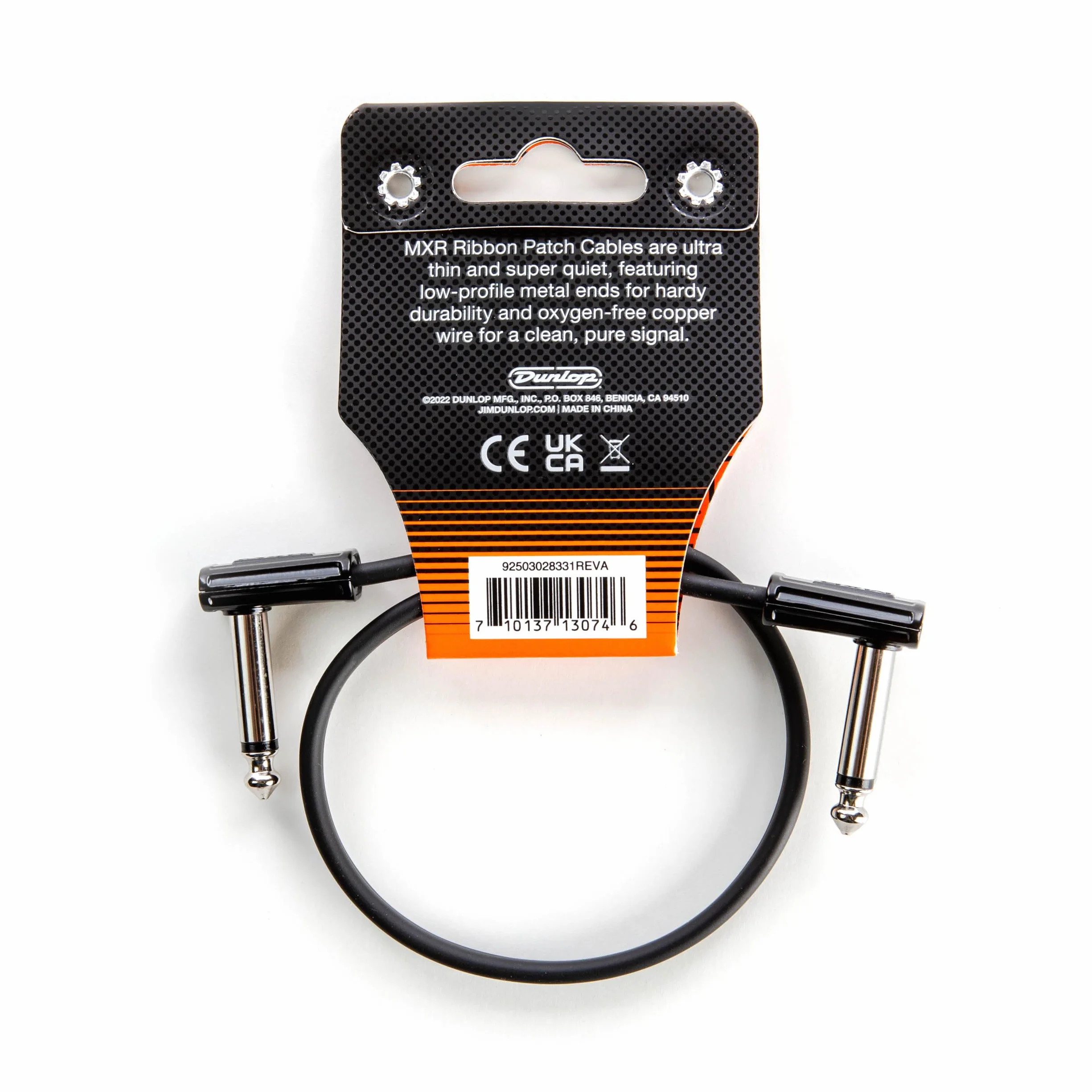 JIM DUNLOP MXR Kabel krosowy 1 stopa | 0,3 m, kąt nachylenia 1/4 cala, 30 cm (DCPR1)