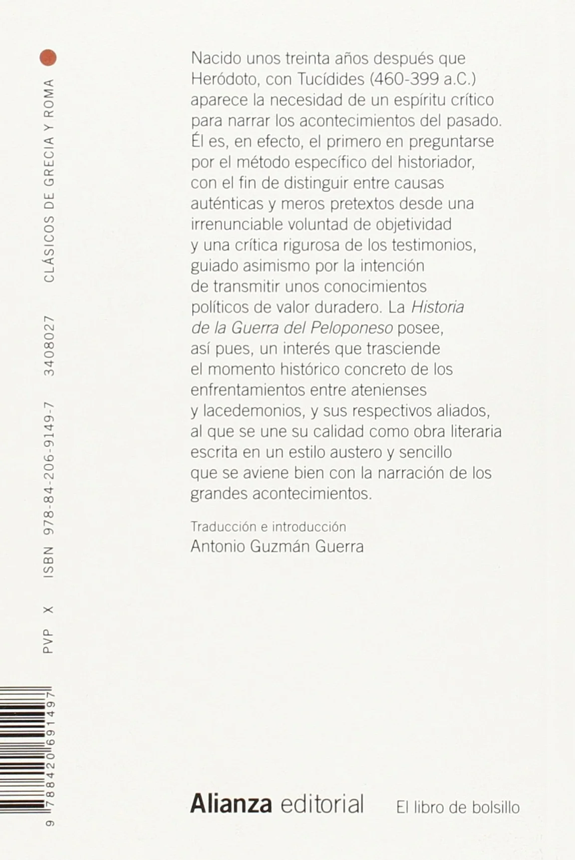 Historia de la Guerra del Peloponeso
