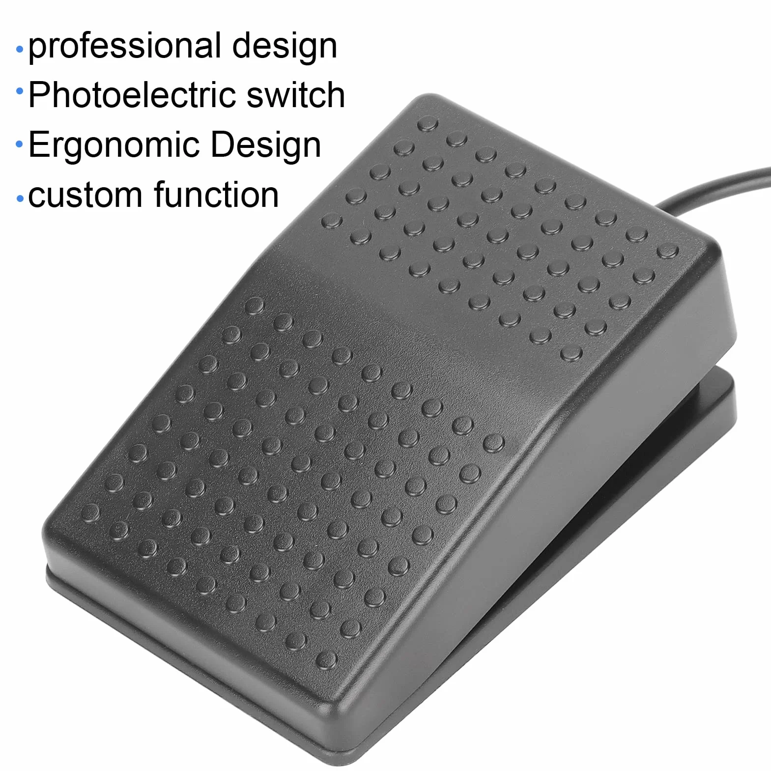 PC Pedał Nożny USB, Antypoślizgowy Pojedynczy Przełącznik Nożny na Klawiaturze, Dostosowany Pedał do Klawiatury Komputerowej z Kablem 2M, do Gier Wideo, Klawiatura Komputerowa, Mysz