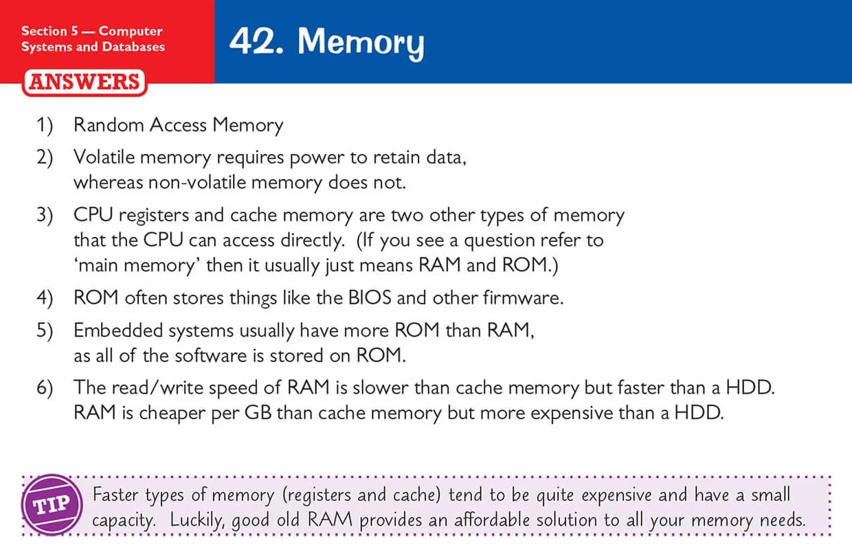 GCSE Computer Science AQA Revision Question Cards