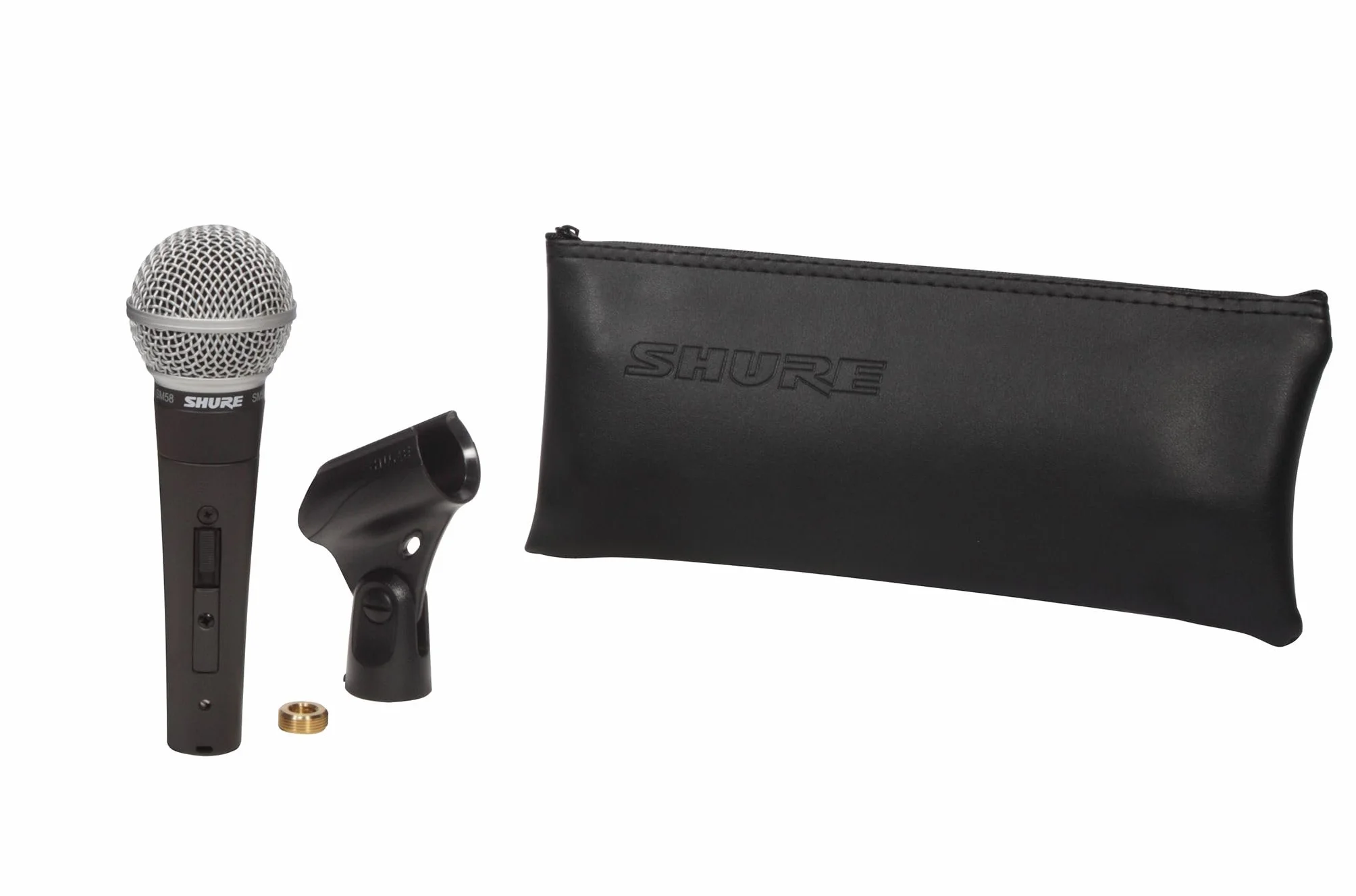 Shure SM58SE Dynamiczny mikrofon wokalny z przełącznikiem ON/OFT, wbudowany filtr pop, klips A25D, torba do przechowywania, 3-pinowe złącze XLR (SM58S)