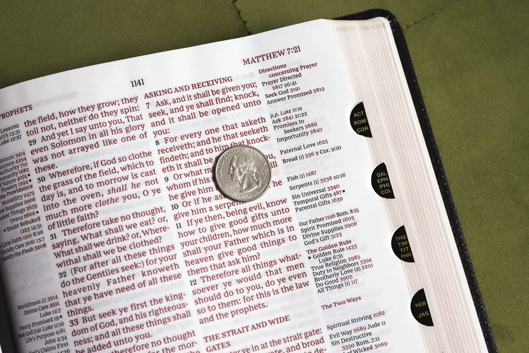 Kjv, Thompson Chain-Reference Bible, Large Print, Bonded Leather, Black, Red Letter, Thumb Indexed, Comfort Print: King James Version, Black, European Bonded Leather, Red Letter