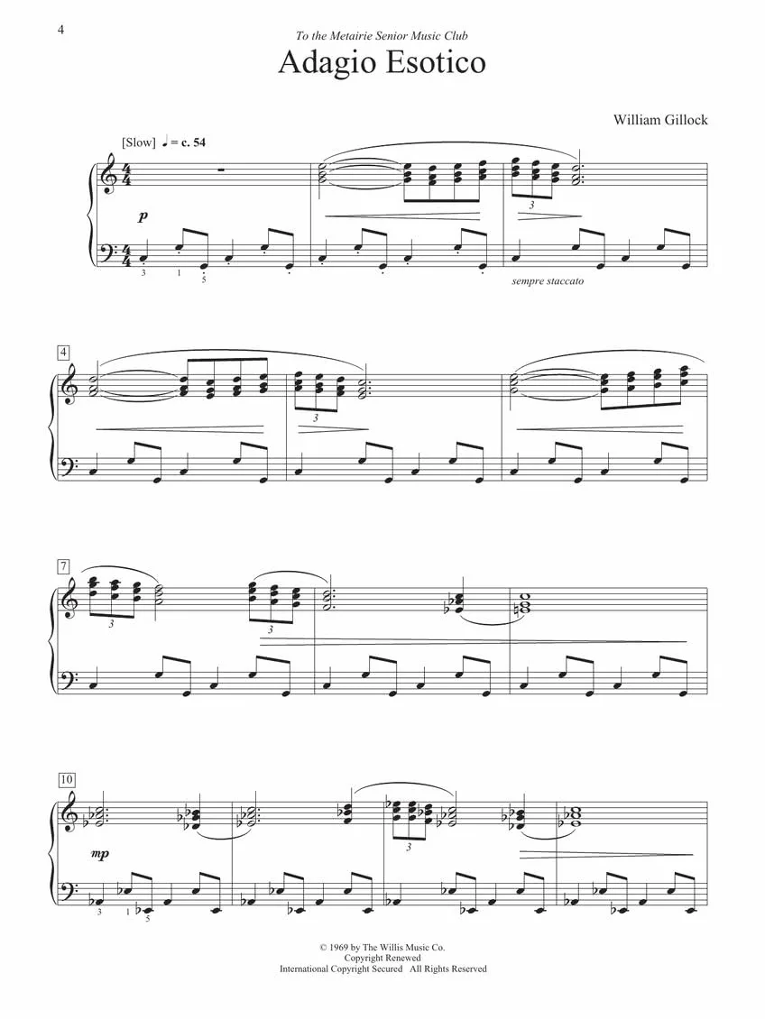 William gillock recital collection piano: National Federation of Music Clubs 2024-2028 Selection