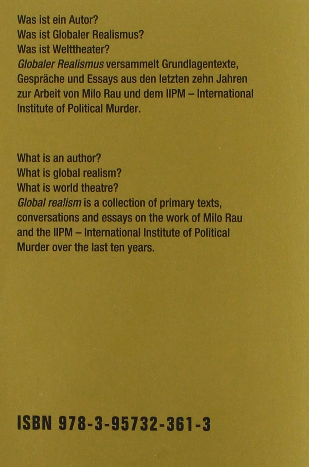 Globaler Realismus / Global Realism: Goldenes Buch I / Golden Book I: 1