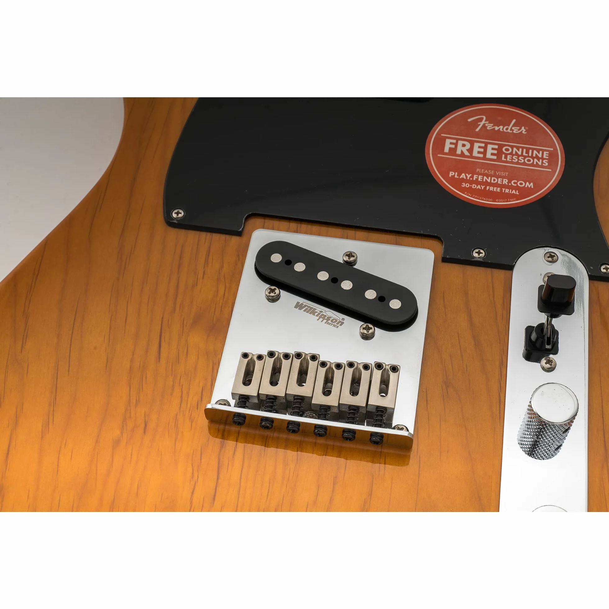 Wilkinson WOT03 52,5 mm (2-1/16") Telecaster Bridge Modern 6 siodełek do gitary elektrycznej w stylu amerykańskim Tele TL, chrom