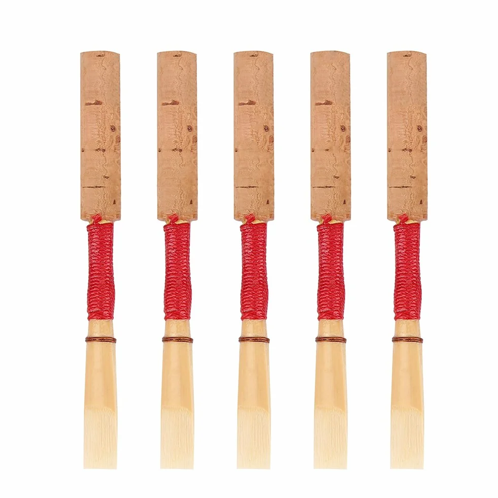 5 sztuk stroików do oboju oboe reed mi?kkie, ?redniej wytrzyma?o?ci, r?cznie robione, trwa?e i mocne akcesoria cz??ci zamienne do instrumentów d?tych oboe reeds Muziekinstrumenten