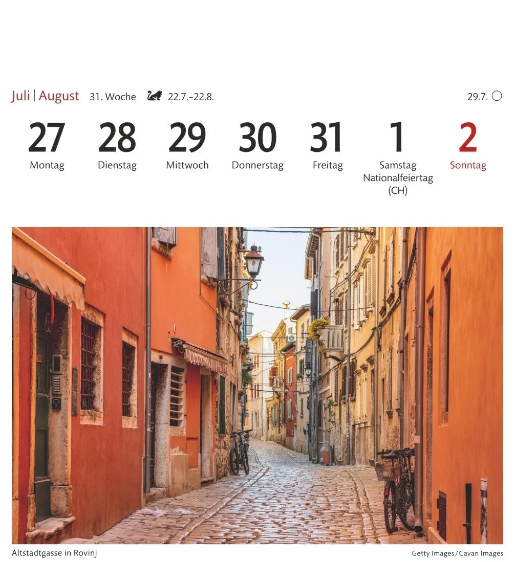 Kroatien Sehnsuchtskalender 2026 - Wochenkalender mit 53 Postkarten: Malerische Orte und die schönsten Landschaften Kroatiens im ... Reise-Kalender zum Aufstellen oder Aufhängen
