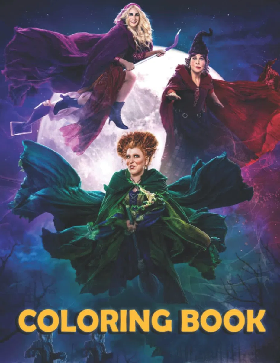 Hŏcus Pŏcus 2 Coloring Book: Premium Illustration Pages to Color with One Sided Coloring Pages about Hŏcus Pŏcus 2 Characters and Iconic Scenes for Kids & Toddlers to Develop Creativity