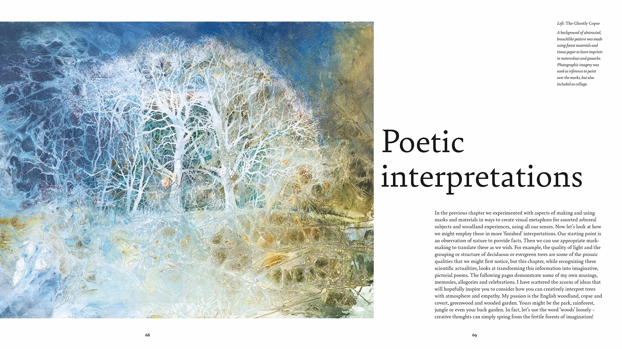 Poetic Woods: Experimental Watercolour and Collage