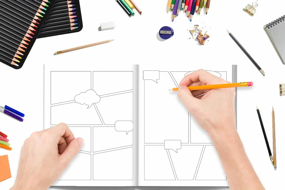 Create Your Own Comic Book: 100 Blank Comic Book Templates for Adults, Teens & Kids: Unicorn Cover 2834