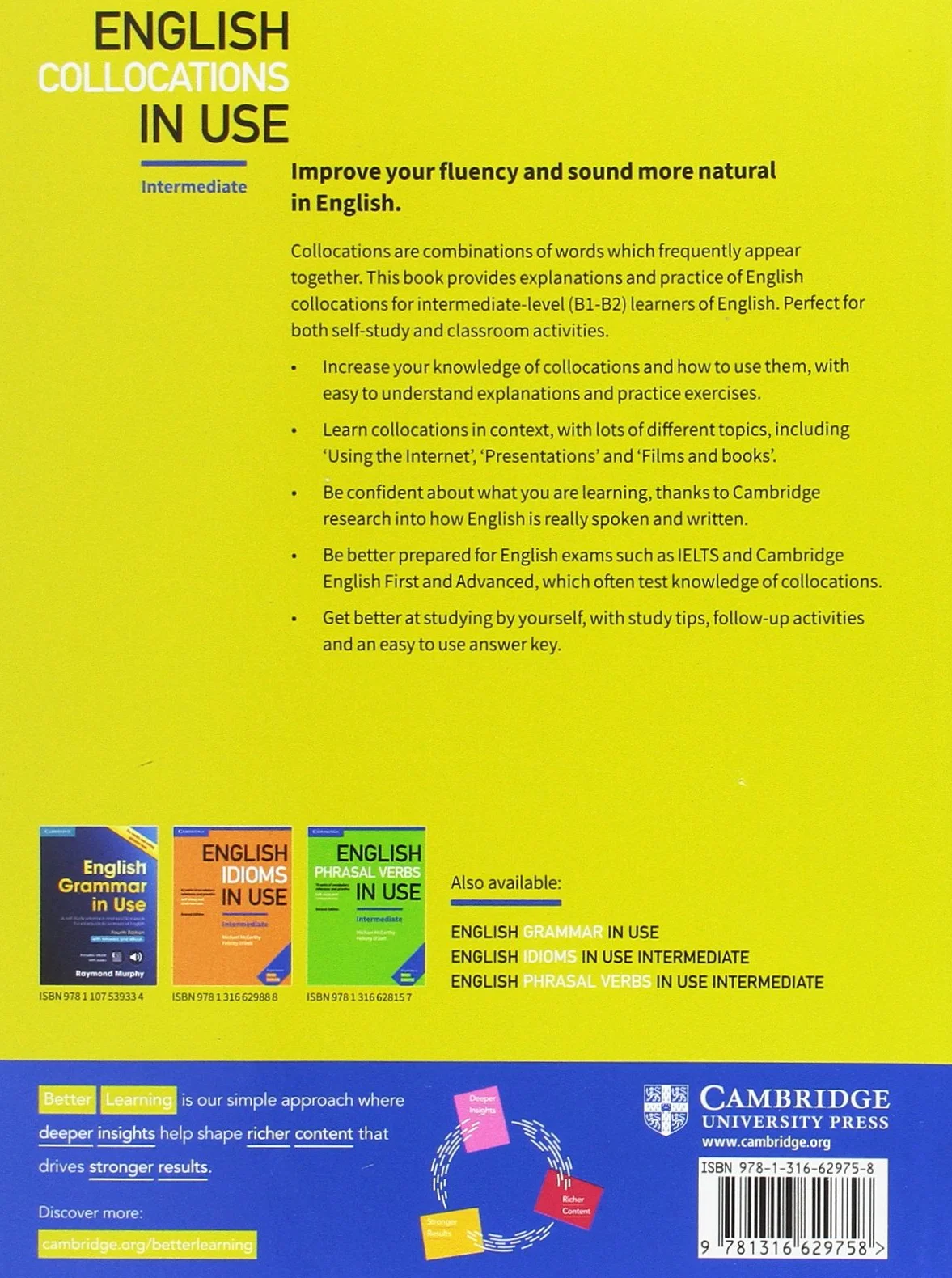 English Collocations in Use Intermediate Book with Answers: How Words Work Together for Fluent and Natural English