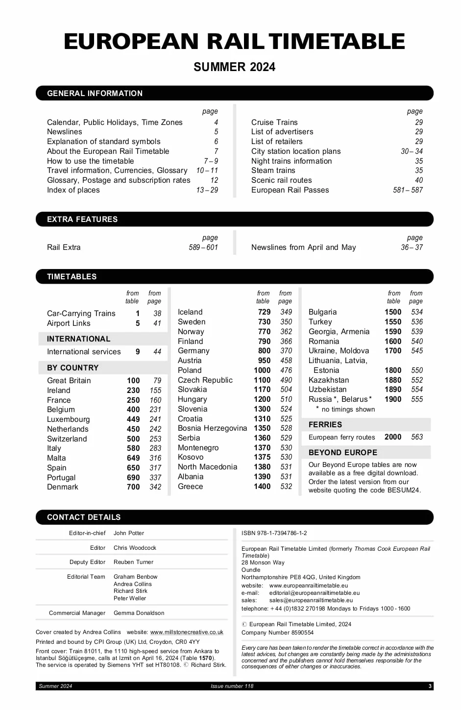 European Rail Timetable Summer 2025