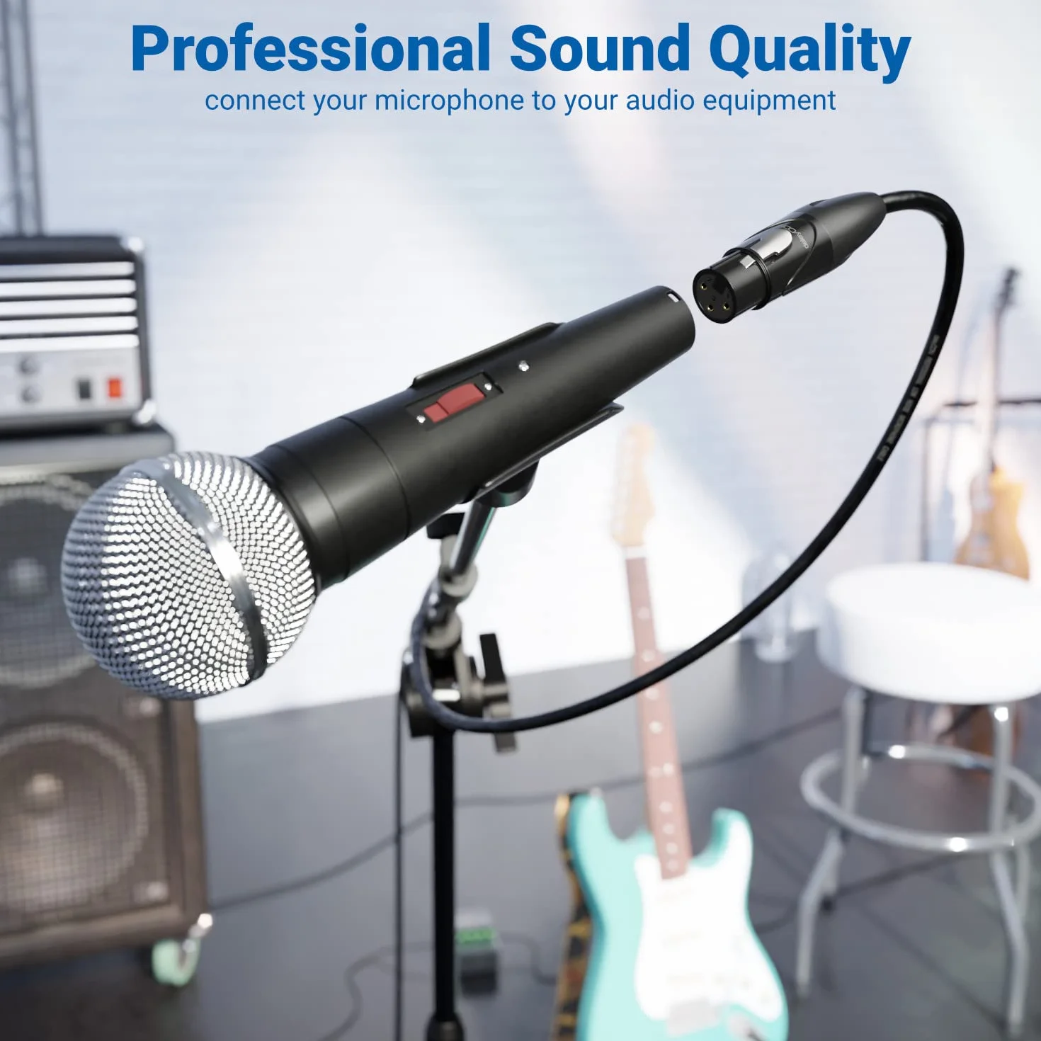 deleyCON 5m XLR na 3,5mm Klinke Stereo - Kabel Mikrofonowy Audio Adapter AUX - Jakość Studyjna - z czystej Miedzi OFC (AWG24) XLR Gniazdo na Klinke 3,5mm Wtyk - Metalowa Blokada