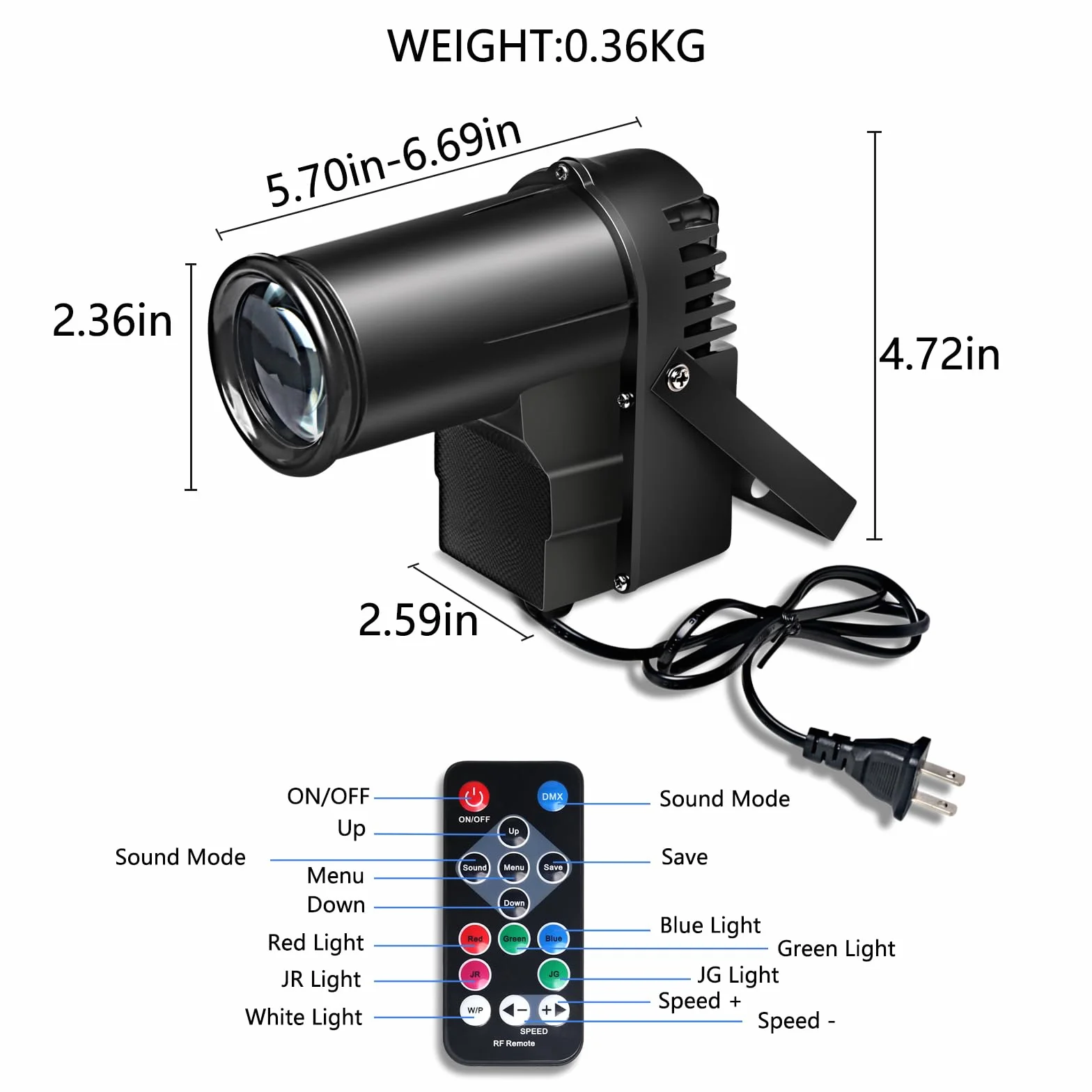 Reflektor punktowy LED, 12 W, reflektor punktowy do lustra, lampa LED