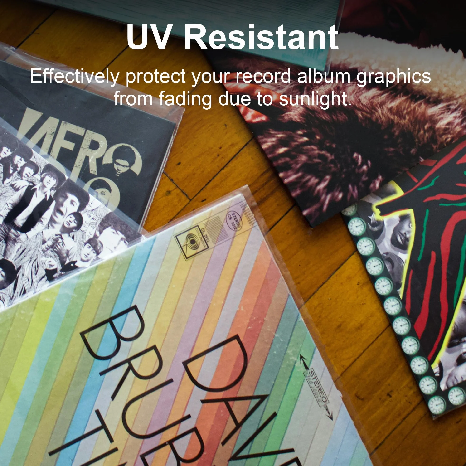 50x Pogrubione Zewnętrzne Rękawy Winylowe 12 Cala | Bez Rozdarć na Krawędziach | Polietylen 100 Mikronów | Odporny na Promieniowanie UV | Przezroczyste Vinyl Record Sleeves | Pasują do 1-3 LPs