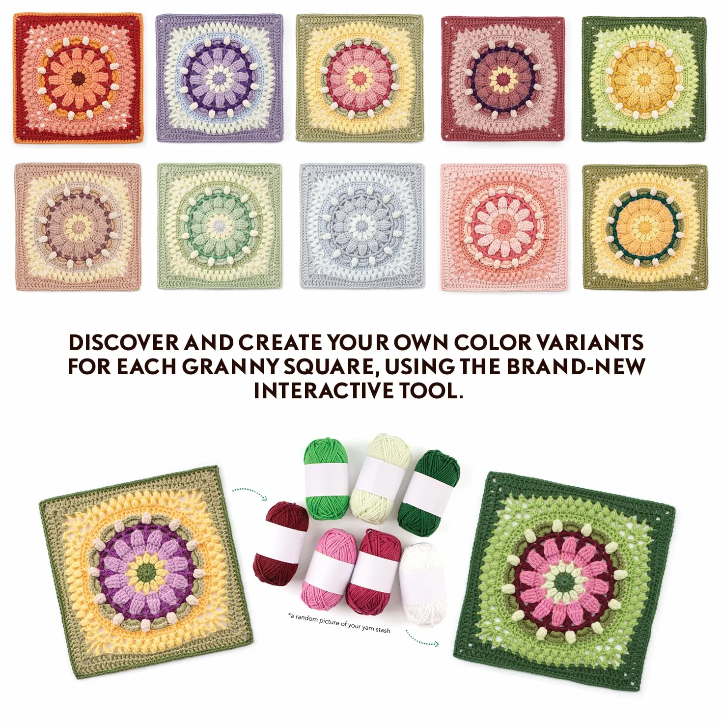 100 Vibrant Granny Squares: Your Go-To Source for Mix & Match Motifs