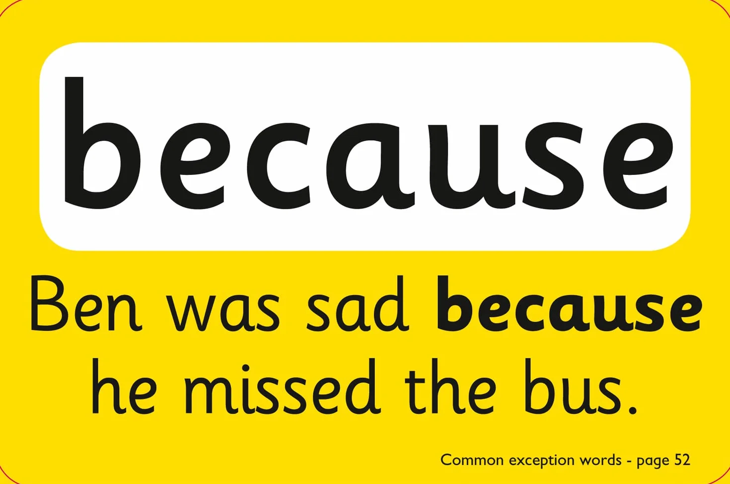 Common Exception Words Flashcards: Ideal for home learning