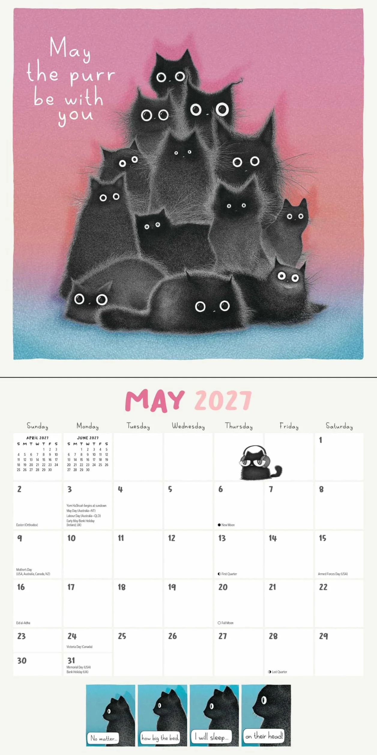 A Year of Purrs 2027 Wall Calendar