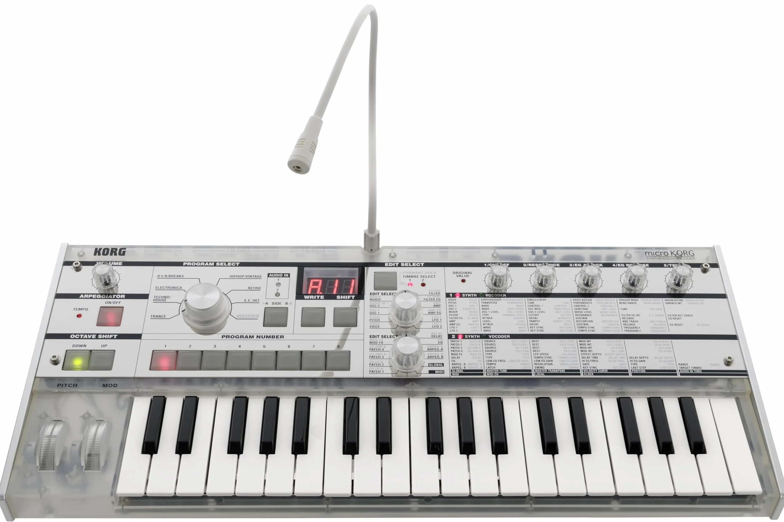Korg - MicroKORG Crystal - 37 Key Syntezator Modelujący Analogowy z Wokoderem – Edycja Limitowana