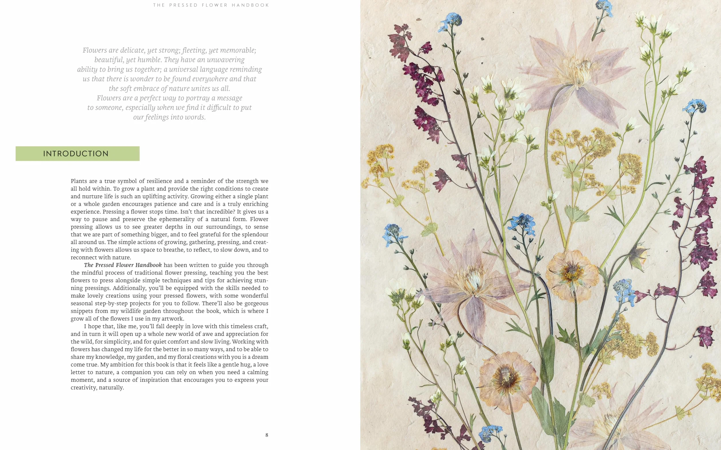 The Pressed Flower Handbook: Simple Methods for Connecting with Nature and Preserving the Beauty of the Garden Through the Seasons - Grow, Gather, Press, Create