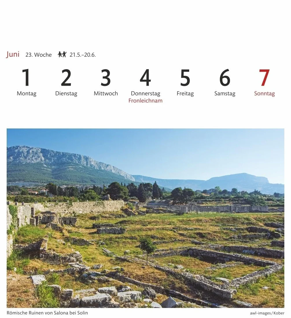 Kroatien Sehnsuchtskalender 2026 - Wochenkalender mit 53 Postkarten: Malerische Orte und die schönsten Landschaften Kroatiens im ... Reise-Kalender zum Aufstellen oder Aufhängen