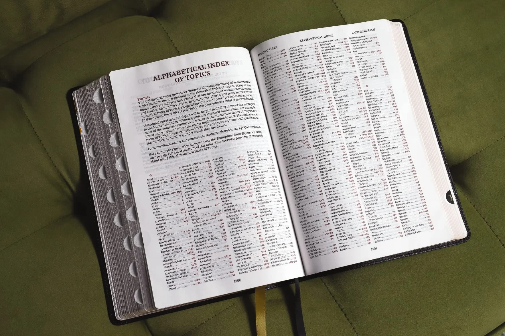 Kjv, Thompson Chain-Reference Bible, Large Print, Bonded Leather, Black, Red Letter, Thumb Indexed, Comfort Print: King James Version, Black, European Bonded Leather, Red Letter