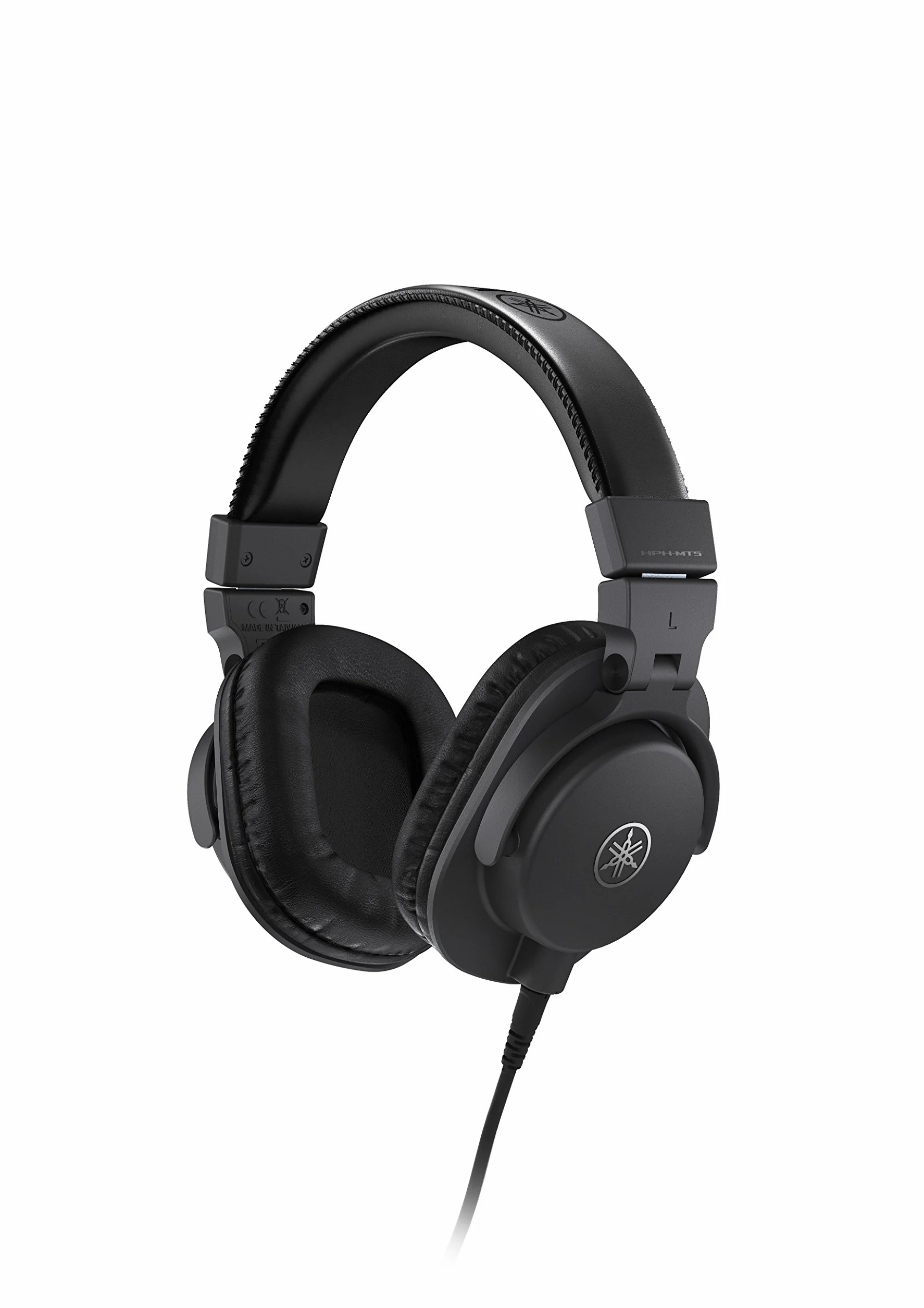 Yamaha Słuchawki studyjne HPH-MT5 – składane słuchawki monitorowe z kablem 3 m i standardową wtyczką adaptera stereo 6,3 mm, czarne