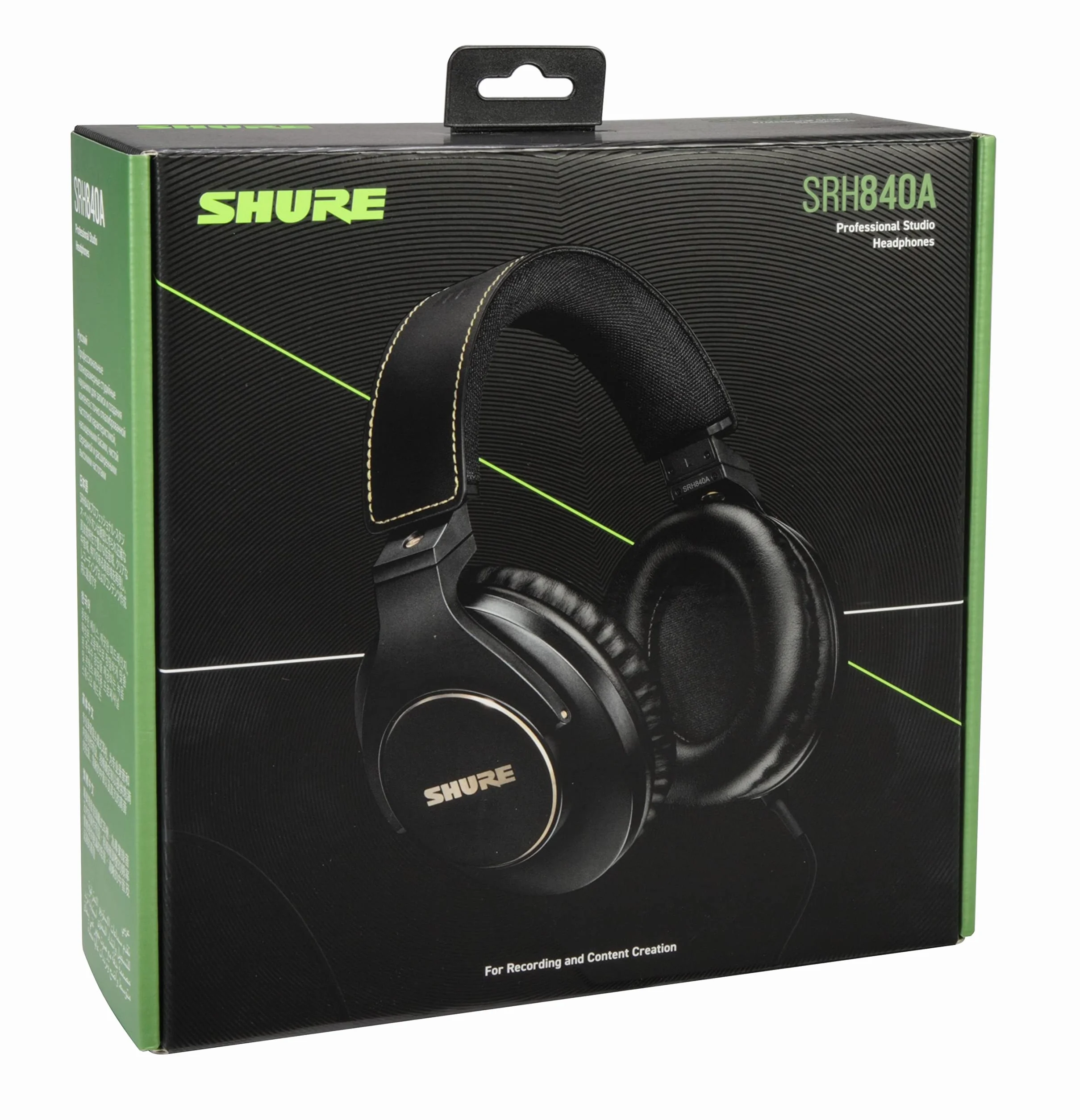 Shure SRH840A Przewodowe słuchawki nauszne do krytycznego słuchania i monitorowania, profesjonalny zestaw słuchawkowy, szczegółowy dźwięk, składana konstrukcja - wersja 2022
