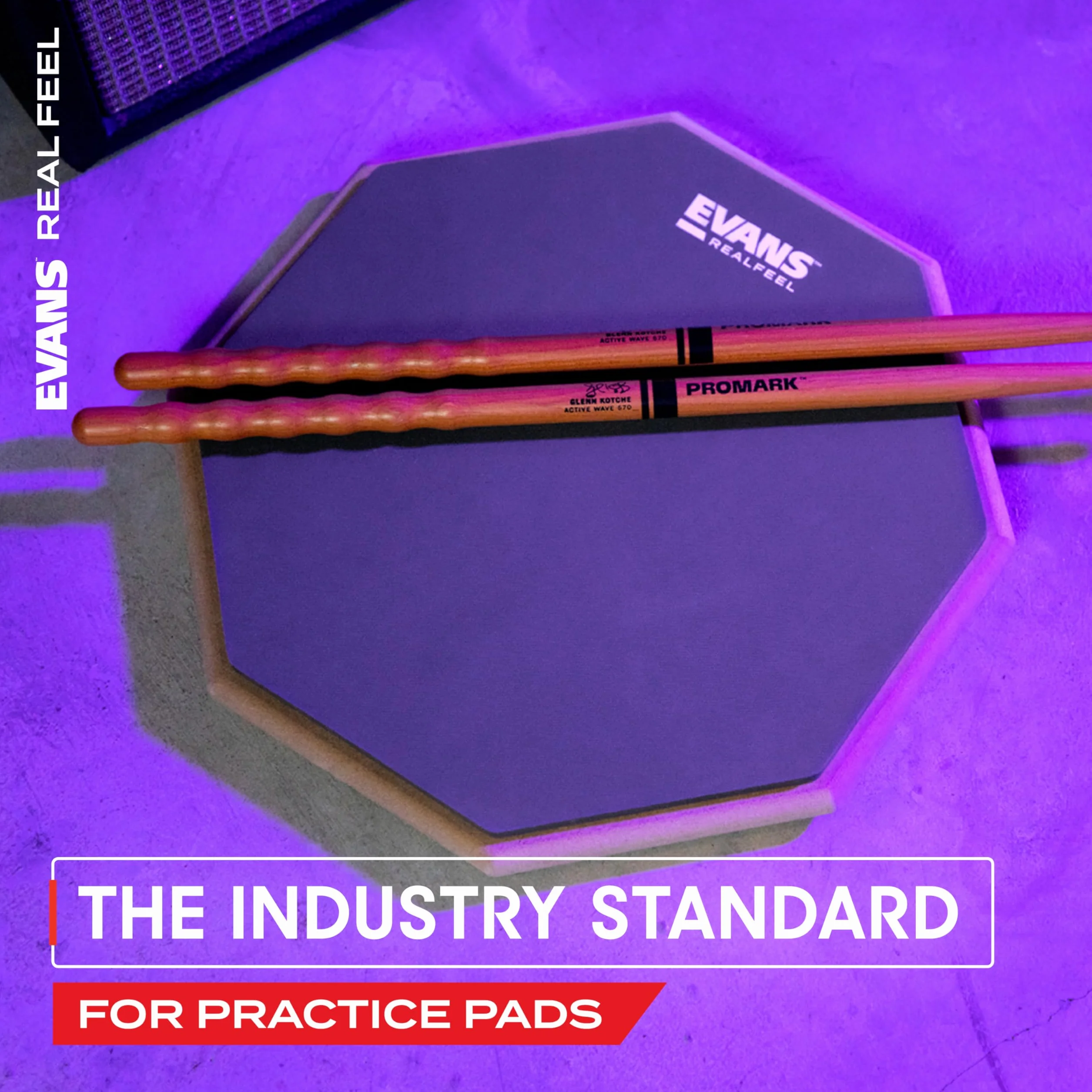 Evans Practice Pad Real Feel RF-12G, 12", one-sided - Akcesorium do perkusji