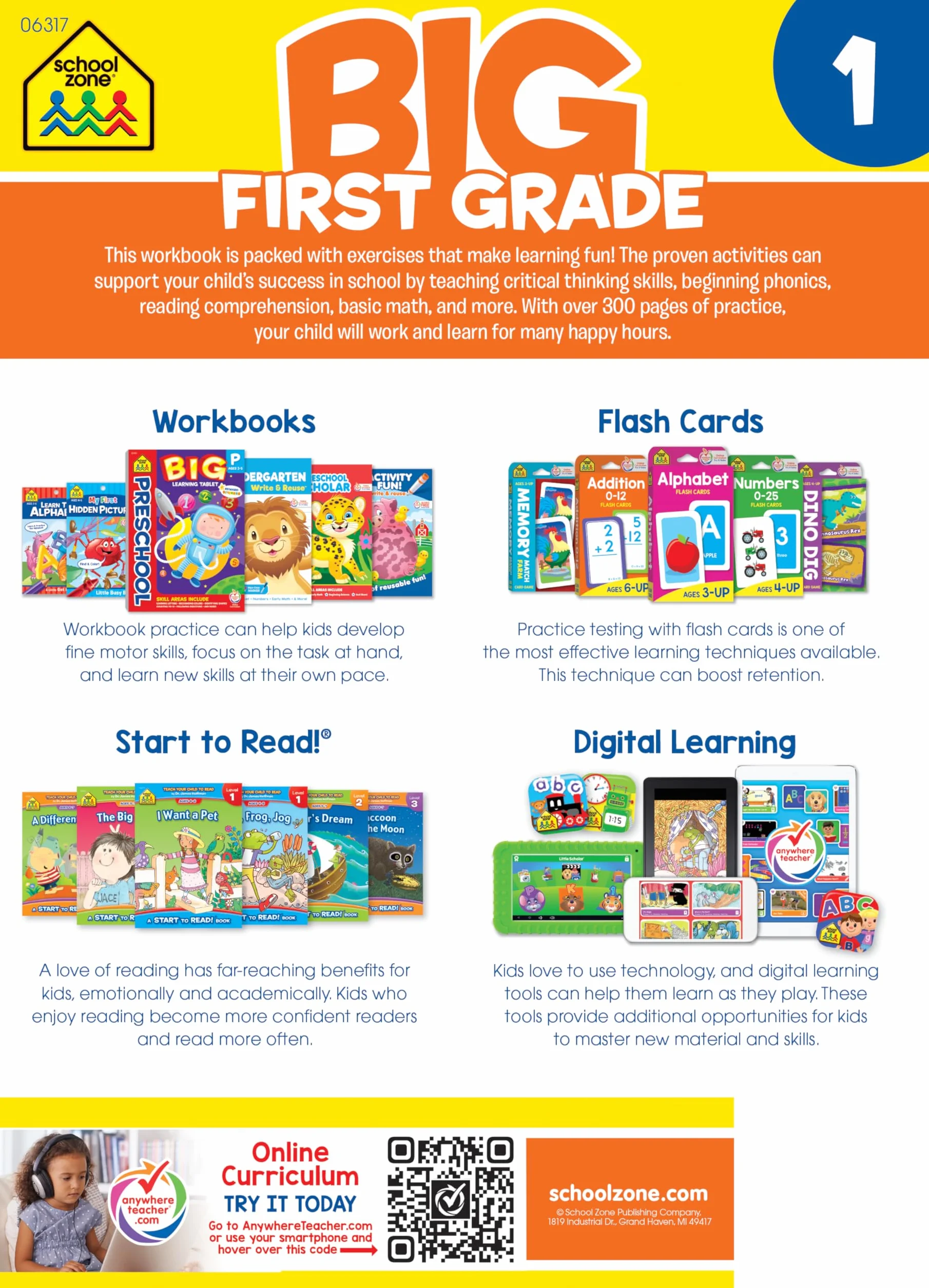 School Zone Big First Grade Workbook