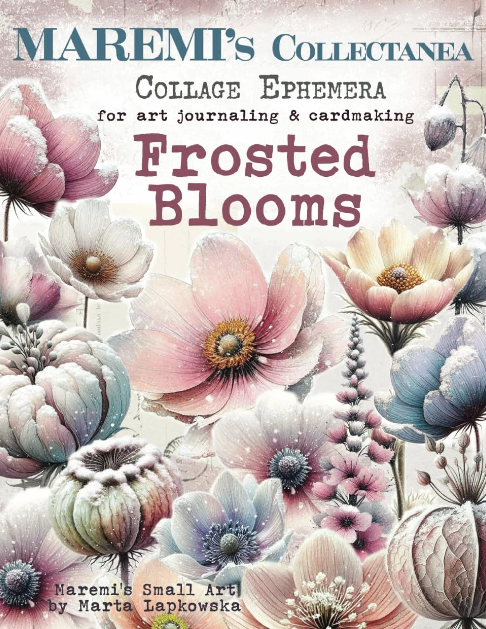 MAREMI'S Collectanea Collage Ephemera for art journaling & collage FROSTED BLOOMS: 800+ Winter Flowers
