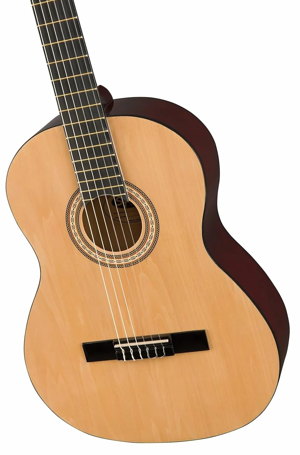 Squier by Fender SA-150N klasyczna gitara akustyczna, nylonowa struna, idealna gitara dla początkujących, naturalna, w zestawie bezpłatne lekcje wirtualne