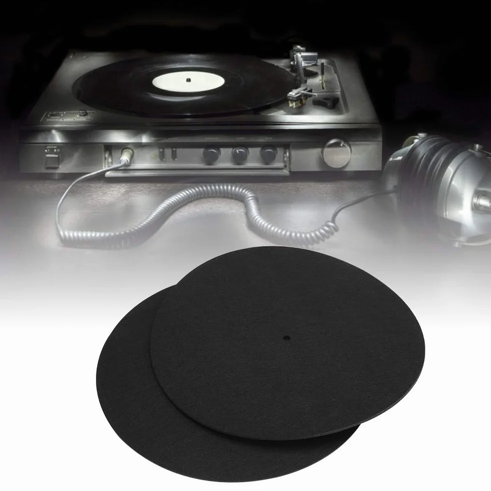 2 szt. 30 cm miękki filc gramofon gramofon mata antypoślizgowa antystatyczna podkładka do nagrywania, ultracienka antystatyczna winylowa gramofon ochronny