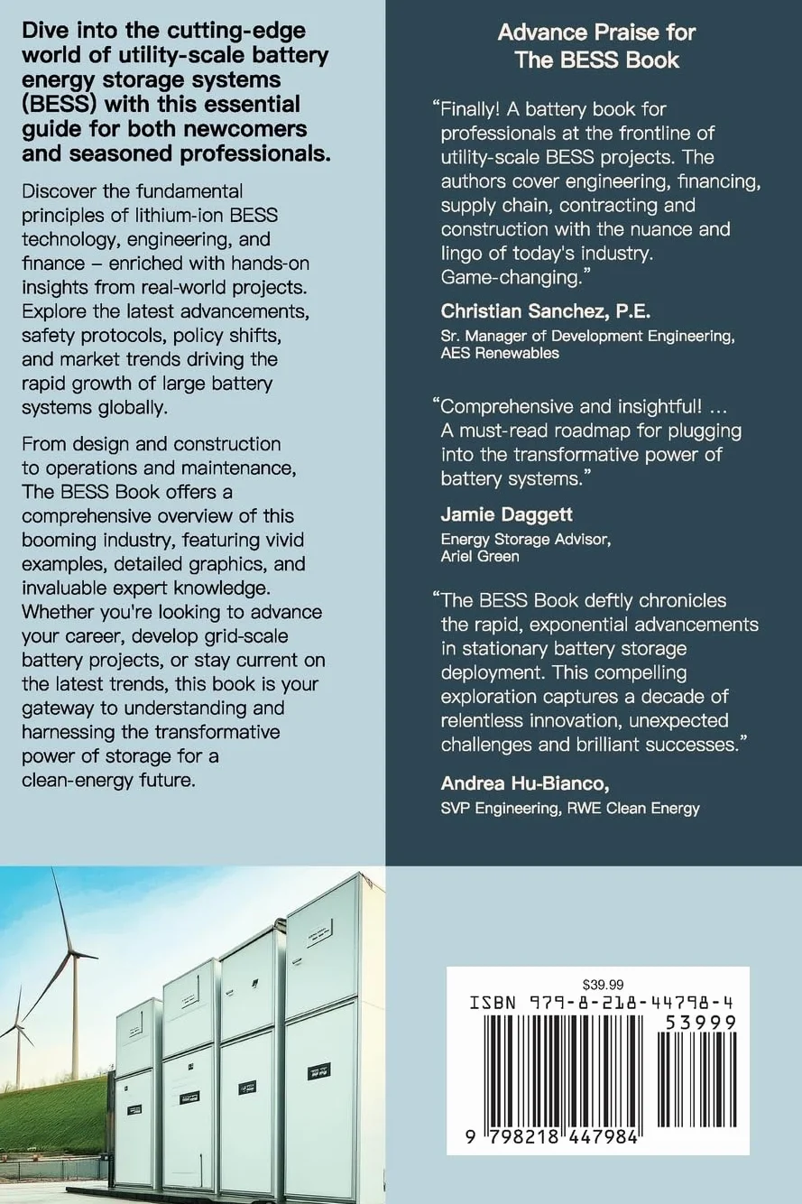 The BESS Book: A Cell to Grid Guide to Utility-Scale Battery Energy Storage Systems