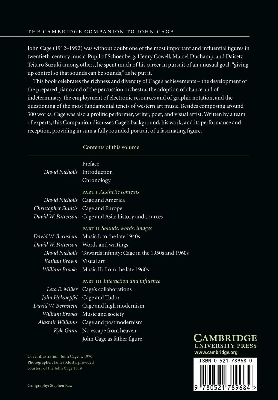 The Cambridge Companion to John Cage: Cambridge Companions to Music