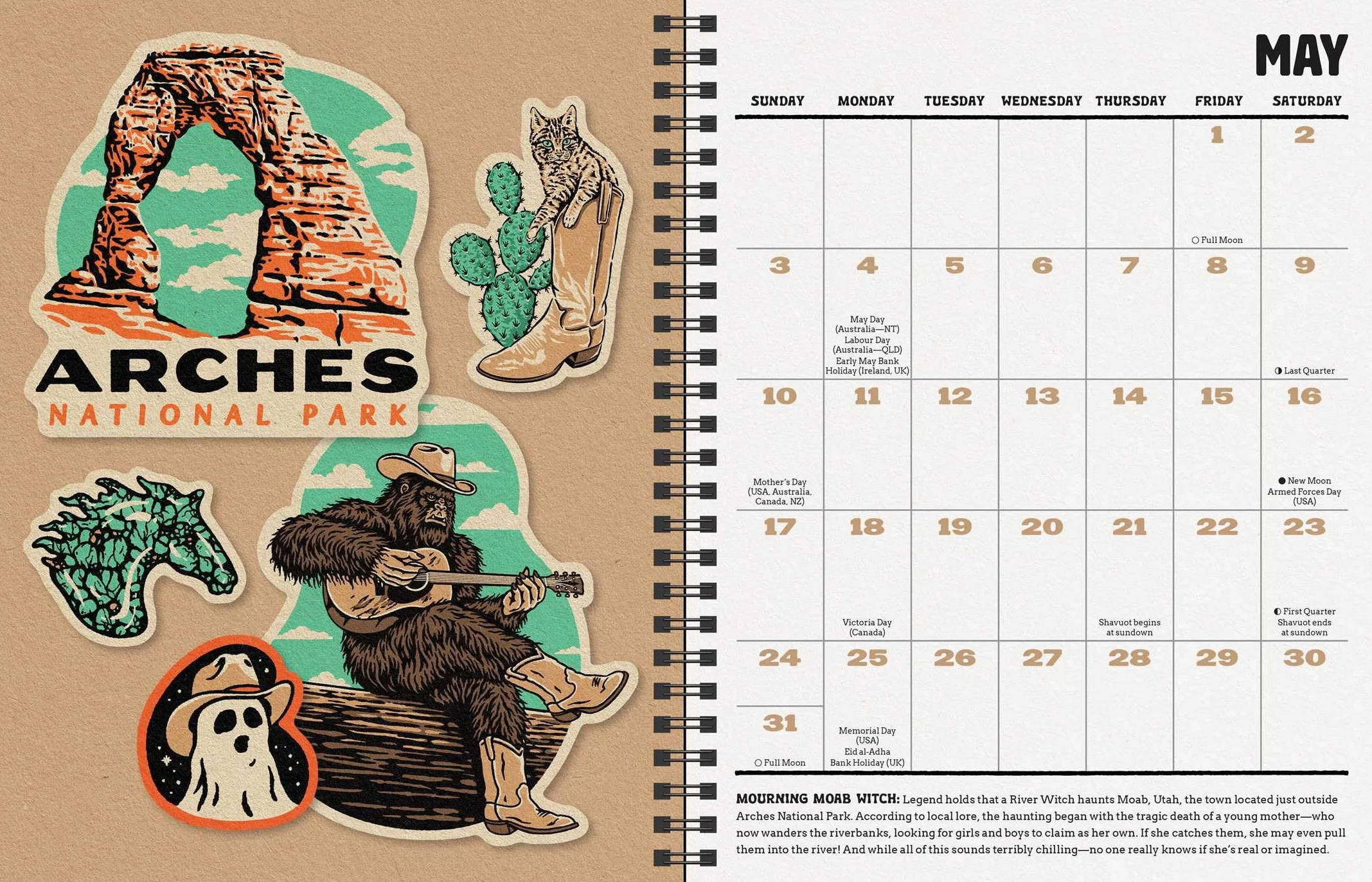 Paranormal Parks 12-Month 2026 Monthly/Weekly Planner Calendar