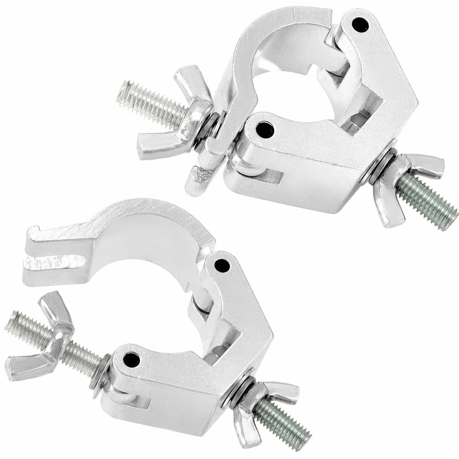 QWORK® 8 szt. zacisków poprzecznych — 30-36 mm — udźwig 100 kg — zaciski ze stopu aluminium do oświetlenia scenicznego reflektory punktowe oświetlenie z ruchomą głowicą