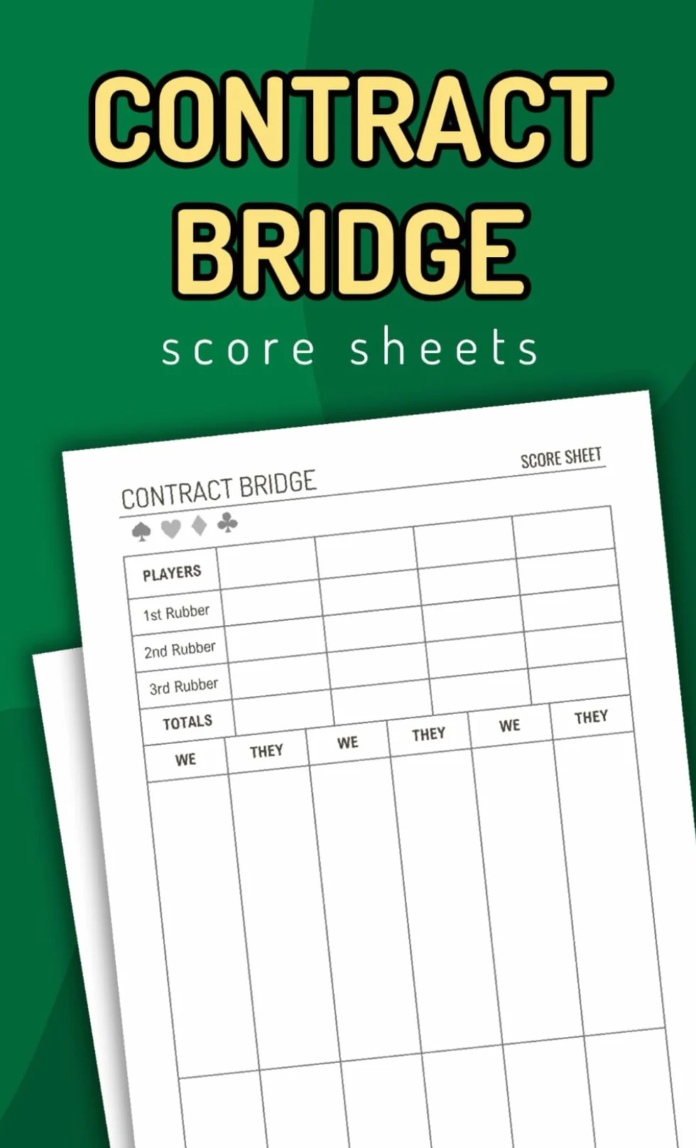 Contract Bridge Score Sheets: 4.25x7 Inch Pages for Scorekeeping