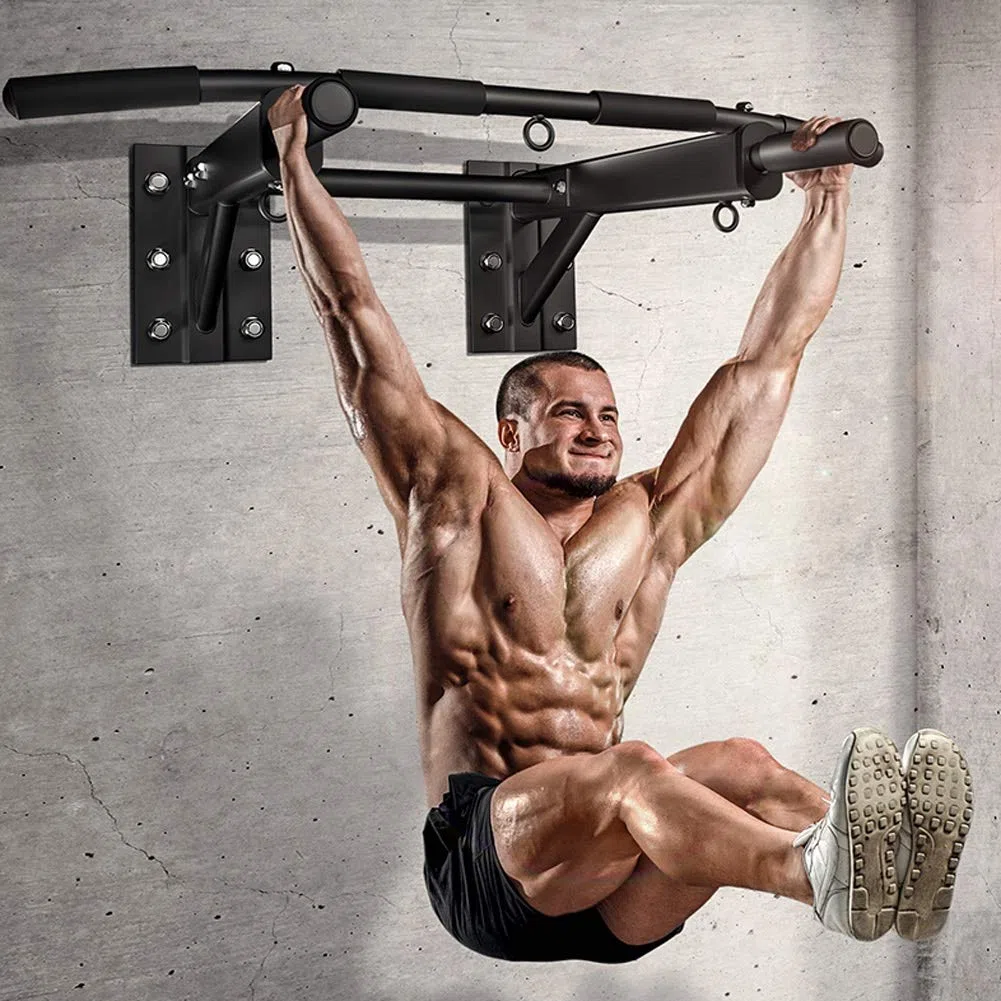 Drążek do podciągania - domowy wewnętrzny podwójny drążek poziomy z pierścieniem i linką do treningu fitness