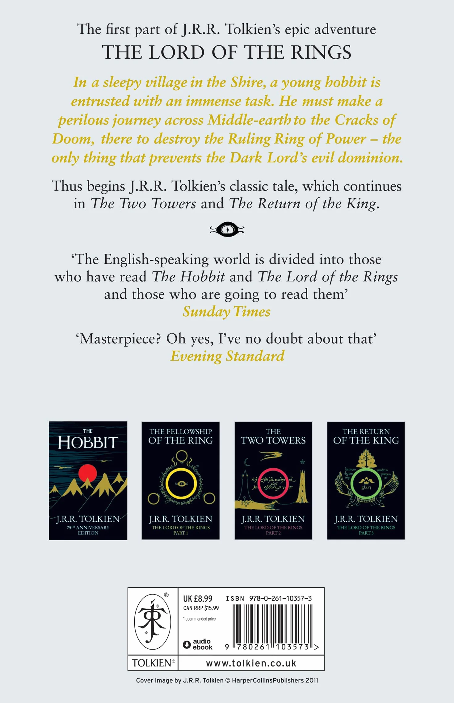 The Fellowship of the Ring: The Classic Bestselling Fantasy Novel: Book 1