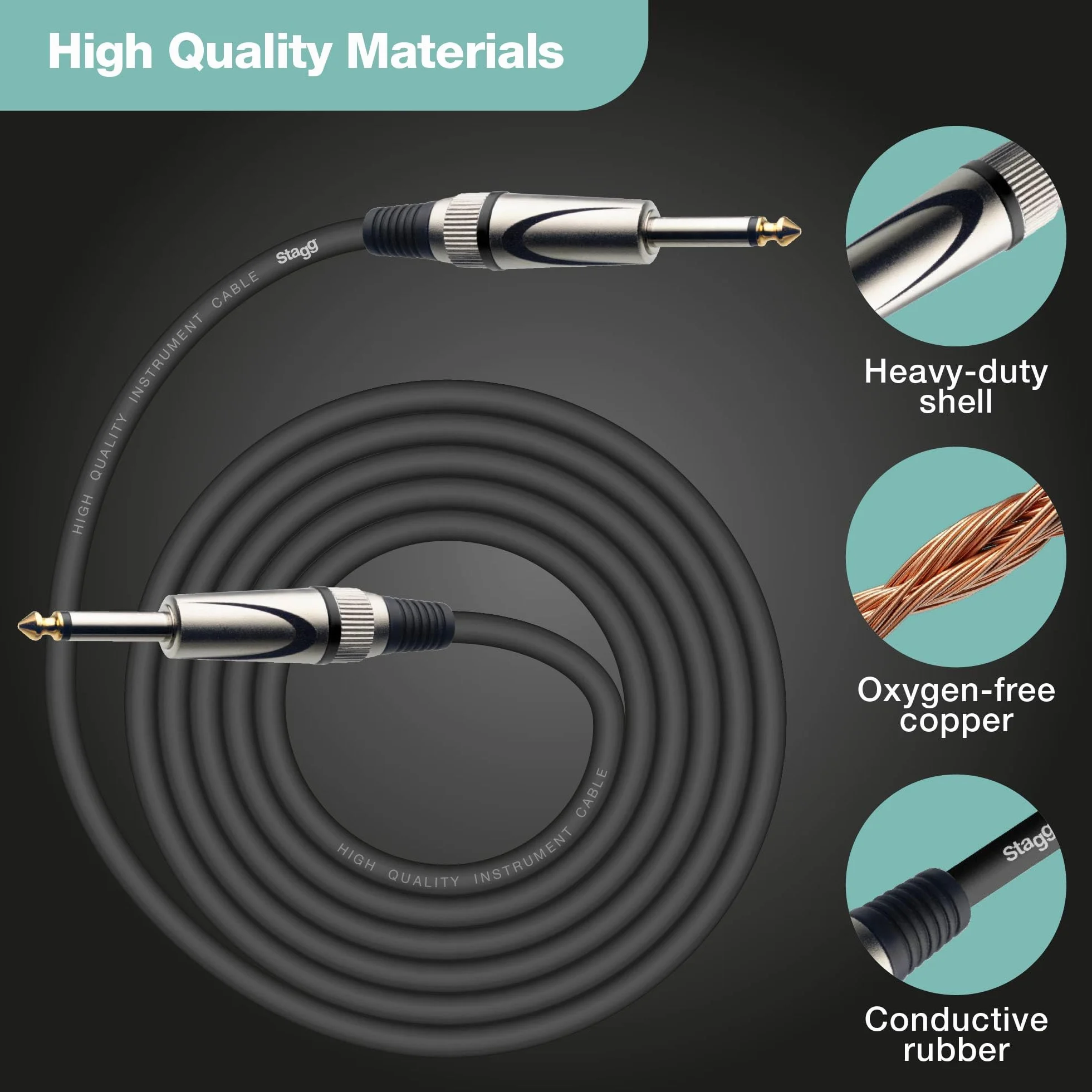 Stagg Pro Jack do Jack Niezbalansowy kabel instrumentu - 6m