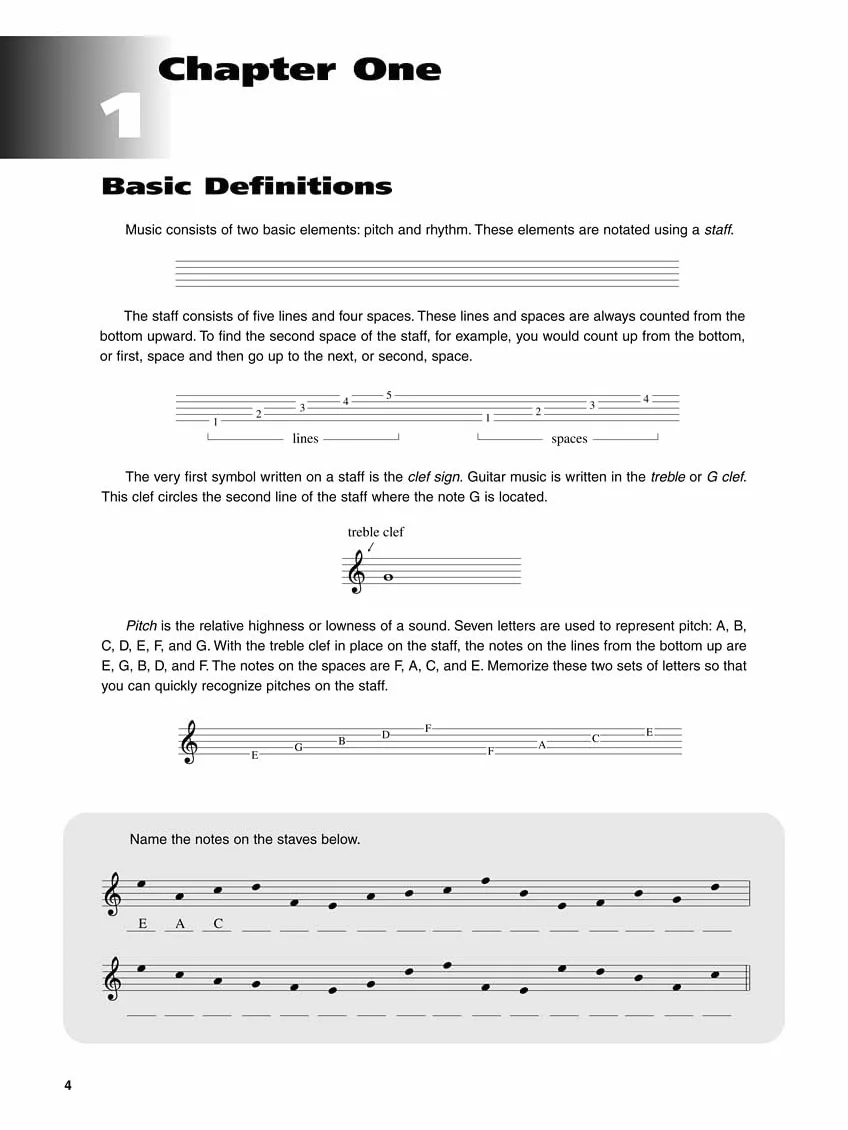 Music reading for guitar guitare: Essential Concepts Series