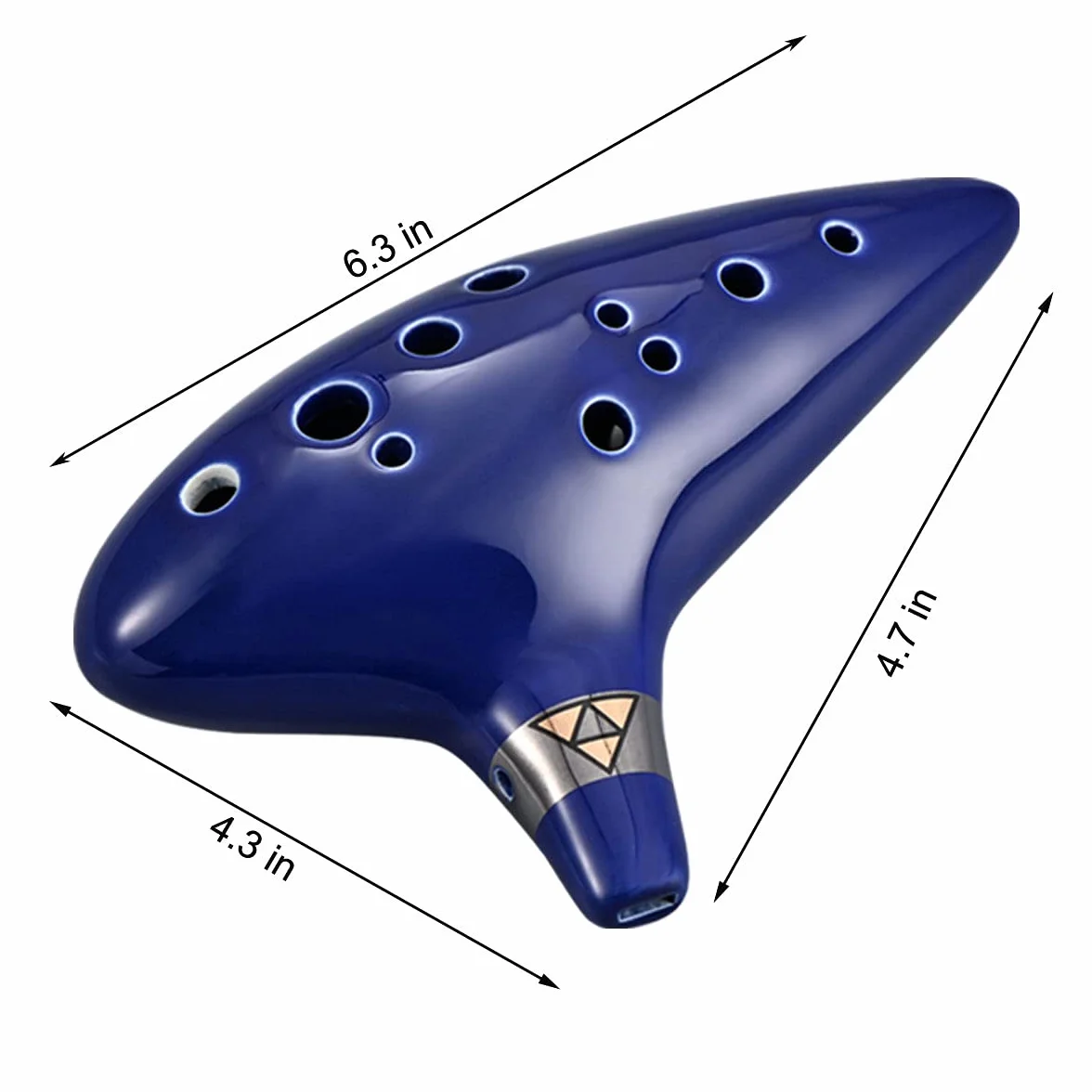 Ocarina ceramiczny piccolo z 12 otworami, alto C, instrument muzyczny, prezent dla dzieci i dorosłych, z podstawką ekspozycyjną, książka muzyczna, pasek na szyję