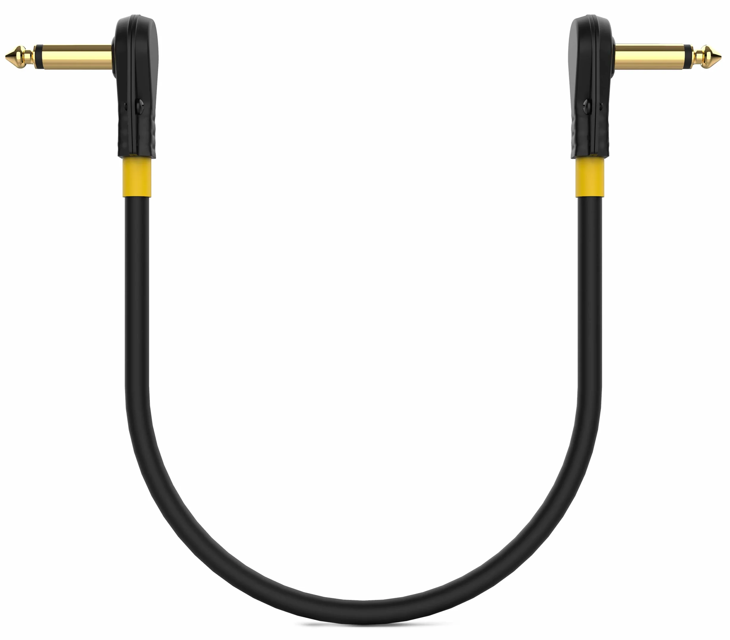 Monkey Loop - lewy pedał Guitar Pro Patch - kabel jack kątowy kątowy Jack - długość 10 cm - średnica 6 mm - kolor czarny matowy - kabel krosowy do pedałów - akcesoria gitarowe
