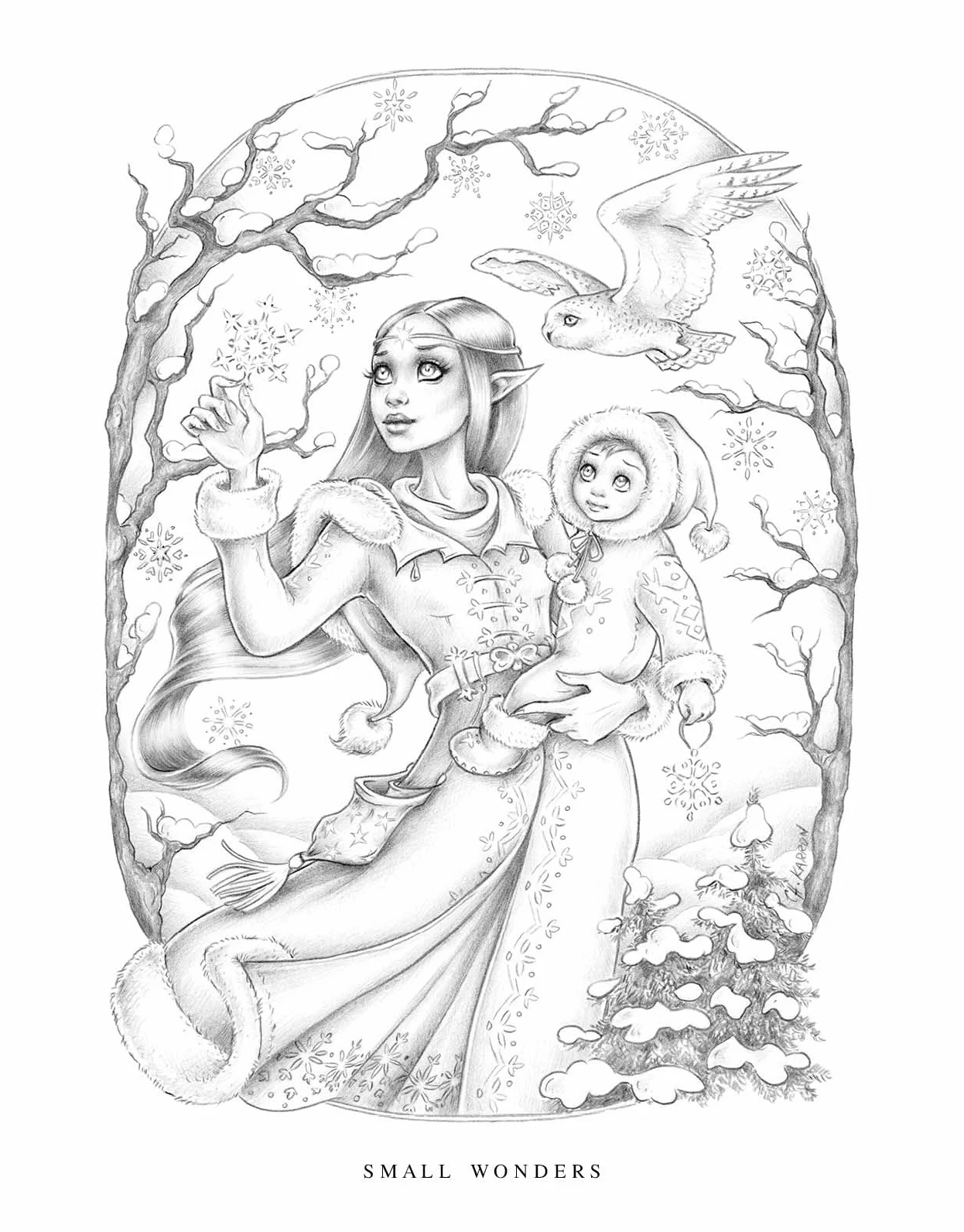 Wildflower Folk Coloring Book